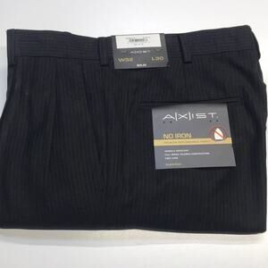 AXIST Men’s 32 x 30 Black Pinstriped Dress Pants